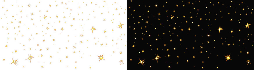 gold sparkles pattern yellow stardust wallpaper magic glittery luxury aesthetic © Josnara