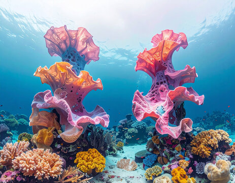 Abstract Coral Sculptures Reef