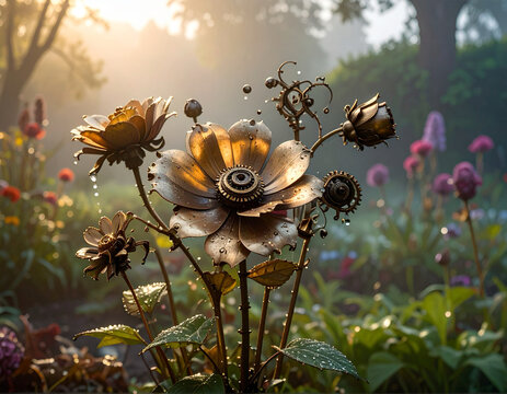 Mechanical Metal Flowers