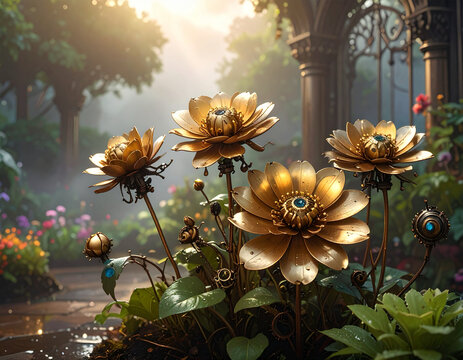 Mechanical Metal Flowers