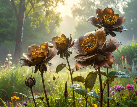Mechanical Metal Flowers