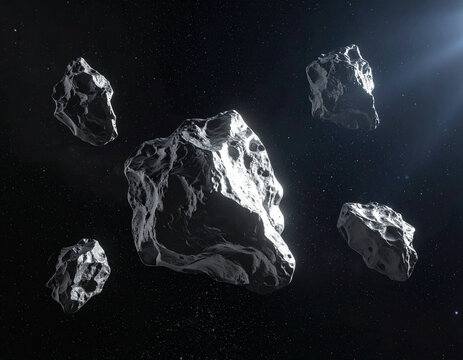Sculptural Floating Meteorites