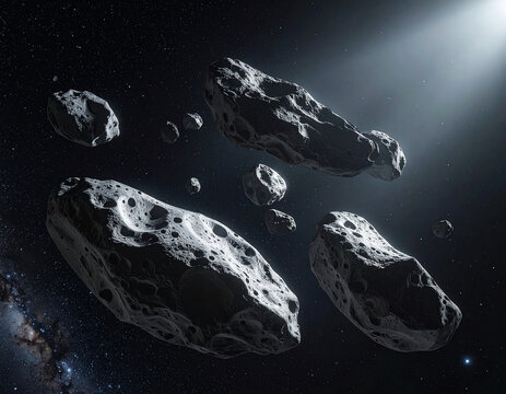 Sculptural Floating Meteorites