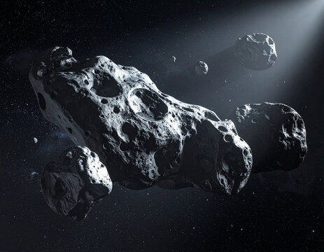 Sculptural Floating Meteorites