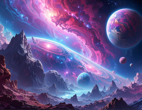 Jewel-Like Nebula Planets