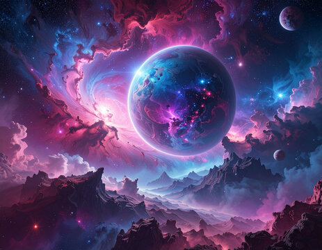 Jewel-Like Nebula Planets