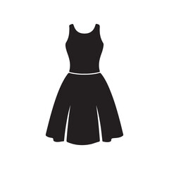 Cocktail dress icon silhouette vector illustration