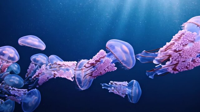 Mesmerizing Jellyfish Ballet - A Deep Dive into Underwater Wonders.