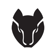 Obraz premium stylized animal head silhouette