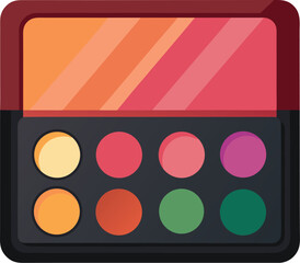 Palette of colors isolated on transparent background