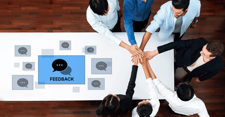 A dynamic office scene depicting a diverse group of professionals engaged in a team meeting focused...