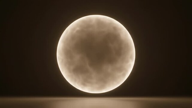 Meditative light form. A glowing circular form gently growing and shrinking against a minimal background