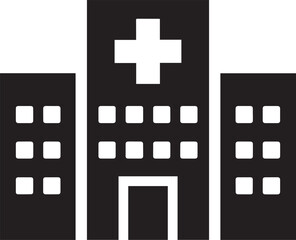 Obraz premium hospital building vector filled and outlined icons collection