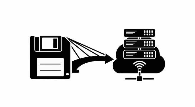Floppy disk transferring data to cloud servers with wireless connection
