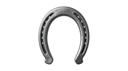 Metal horseshoe with nail holes isolated on transparent background transparent background
