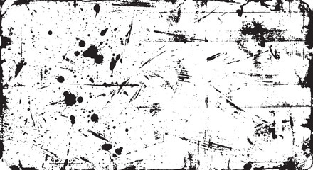 Naklejka premium Abstract grunge-style background featuring black and purple tones with a rough letterpress texture and hand-made ink overlay. Designed with a vintage