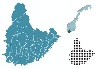 Set maps of Agder province