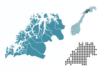 Set maps of Troms province