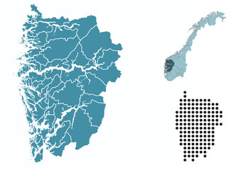 Set maps of Vestland province