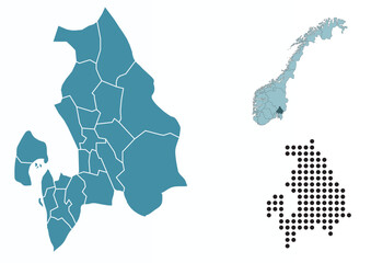Set maps of Akershus province
