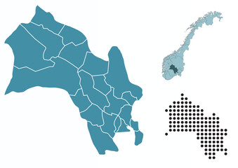 Set maps of Buskerud province