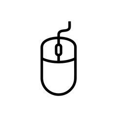 Fototapeta premium Computer Mouse Line Art Icon