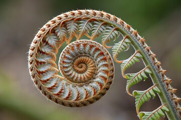 fern sprout, spiral, plant