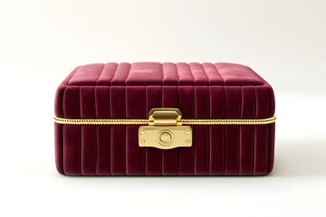 Luxurious Velvet Jewelry Box with Gold Clasp