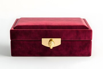 Luxurious Velvet Jewelry Box with Gold Clasp