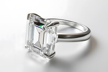 Premium Emerald Cut Solitaire Ring Design