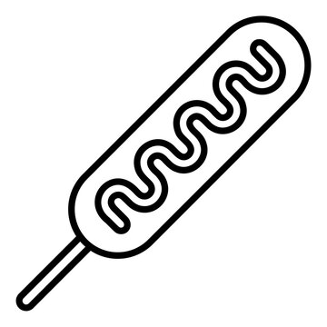 Corndog Icon with Line Style