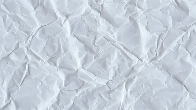 Closeup of crumpled white paper