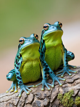 RANAS COPULANDO. CAMUFLAJE, MIMETISMO