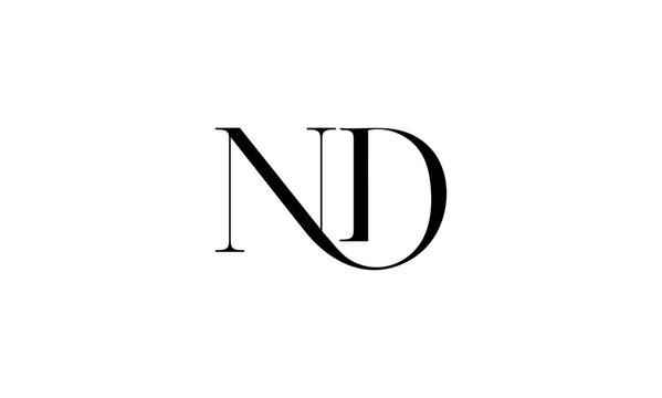 ND initial letter logo or ND monogram