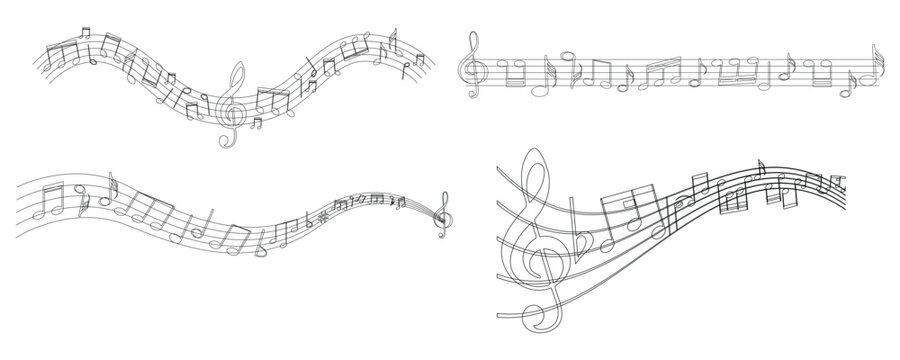 Creative pencil shaped like musical notes symbolizing art, education, creativity, and music learning. Perfect for school design, music class concept, songwriting, artistic background, and creative edu