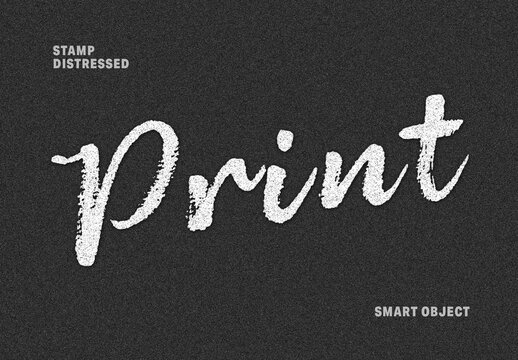 Chalk Script Distressed Text Effect