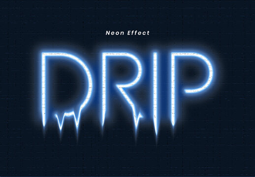 Liquid Neon Dripping Text Effect
