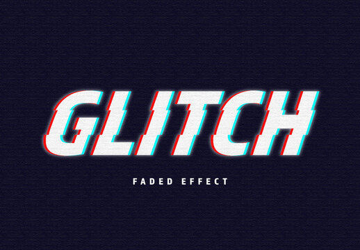 RGB Faded Glitch Text Effect