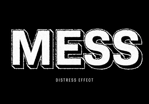 Rugged Distressed Text Effect