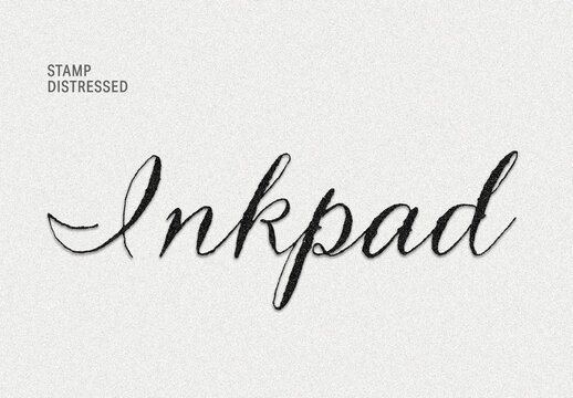 Script Distressed Ink  Text Effect
