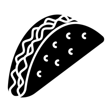 Tacos Icon with Solid Style