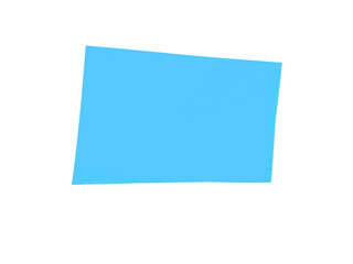 Abstract Blue paper page Shape on transparent