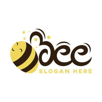 Modern letter B bee logo