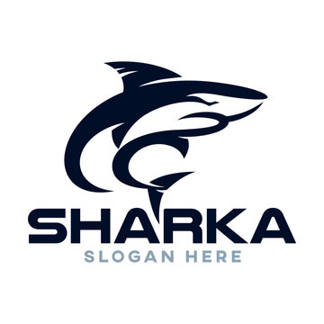 Modern shark letter C logo