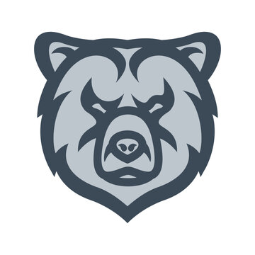 Modern angry bear logo