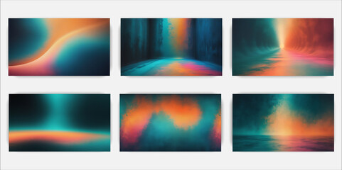 Fototapeta premium Set of abstract colorful backgrounds