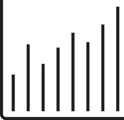 A simple black and white bar graph illustration