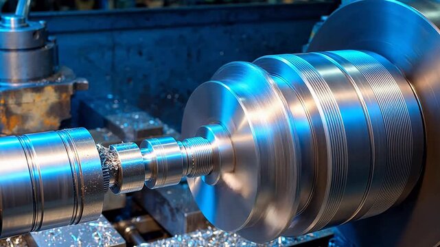 Metalworking on lathe machine