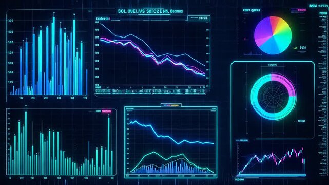 Digital data analytics dashboard