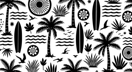 Abstract Tropical Seamless Pattern